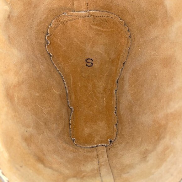 Handmade Vintage Mens Cowboy Hat Stamped Leather Size Small Western Brown Suede - Picture 10 of 13